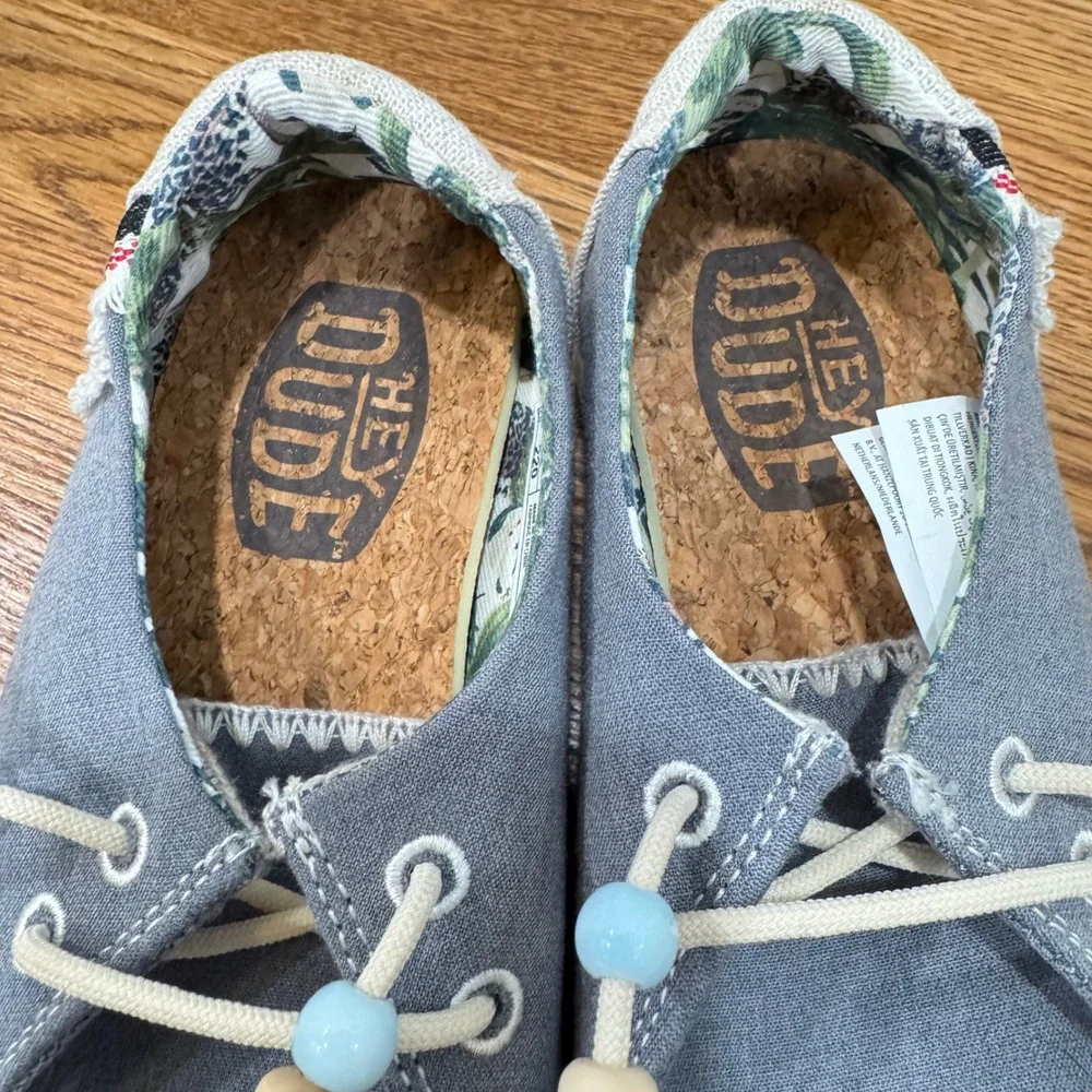 Hey Dude Wendy Fringe Indigo Womens Size 6 Casual‎ Comfort Shoes